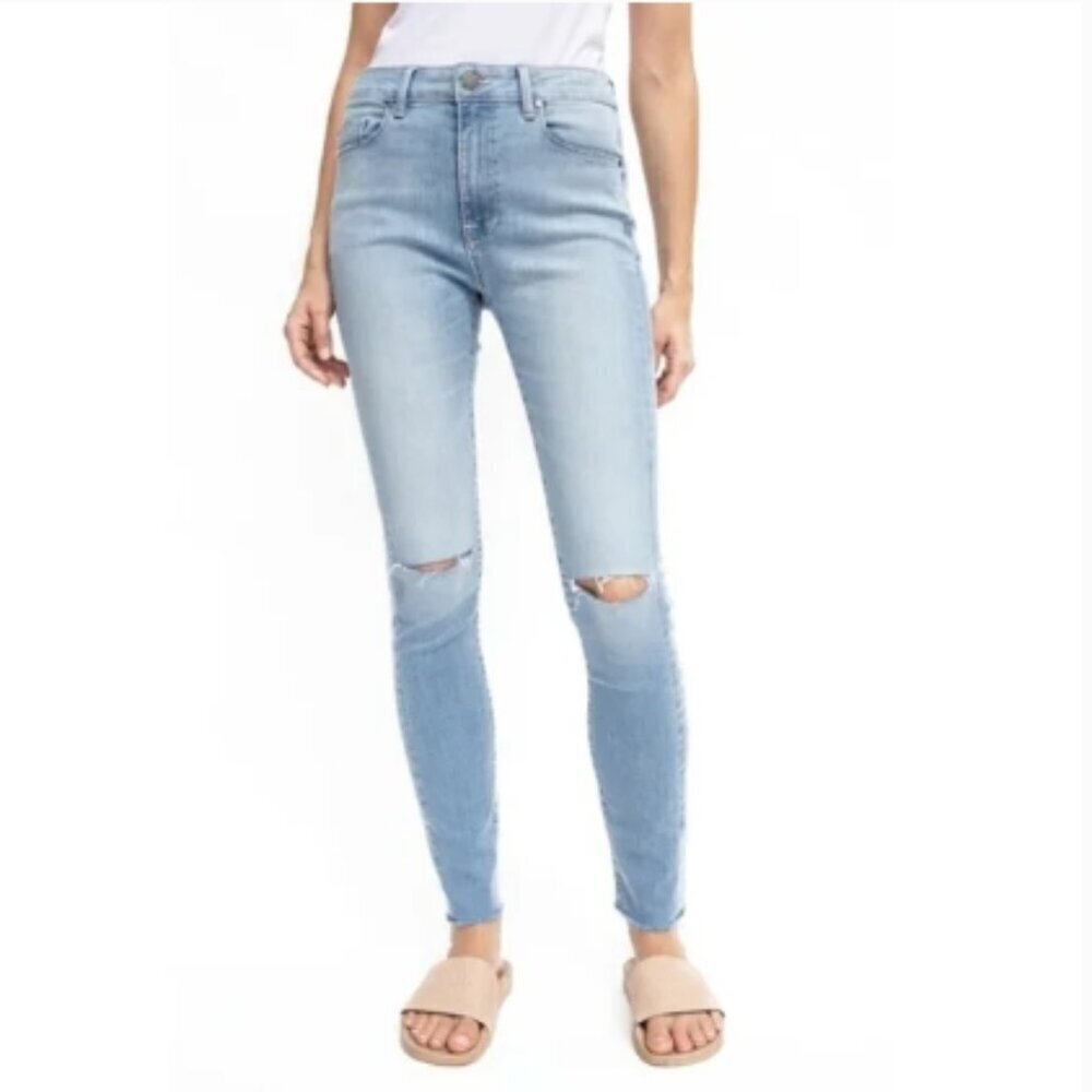 Fidelity | Gwen High Waist Ripped Skinny Jeans in Skyline size 30